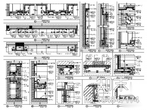 [江苏]精装写字楼员工食堂室内装修施工图（含效果）cad施工图下载【ID:164847174】