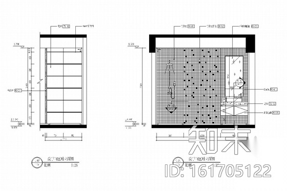 [广州]高档公寓式管理商住楼现代风格两居室装修图cad施工图下载【ID:161705122】