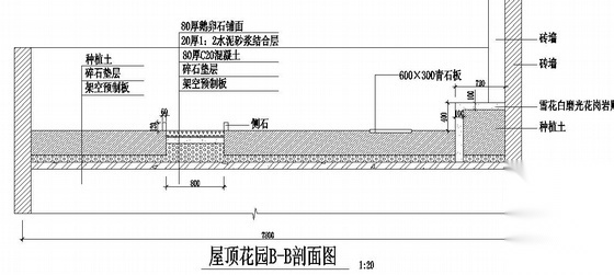 某屋顶花园景观设计平面图施工图下载【ID:161017109】
