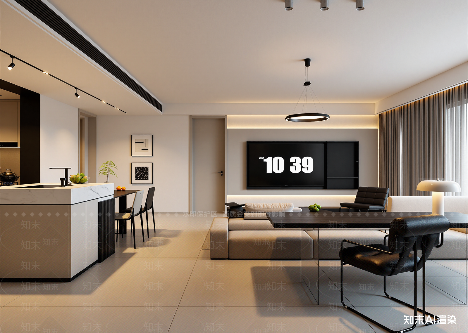 现代客餐厅3D模型下载【ID:1214710846】