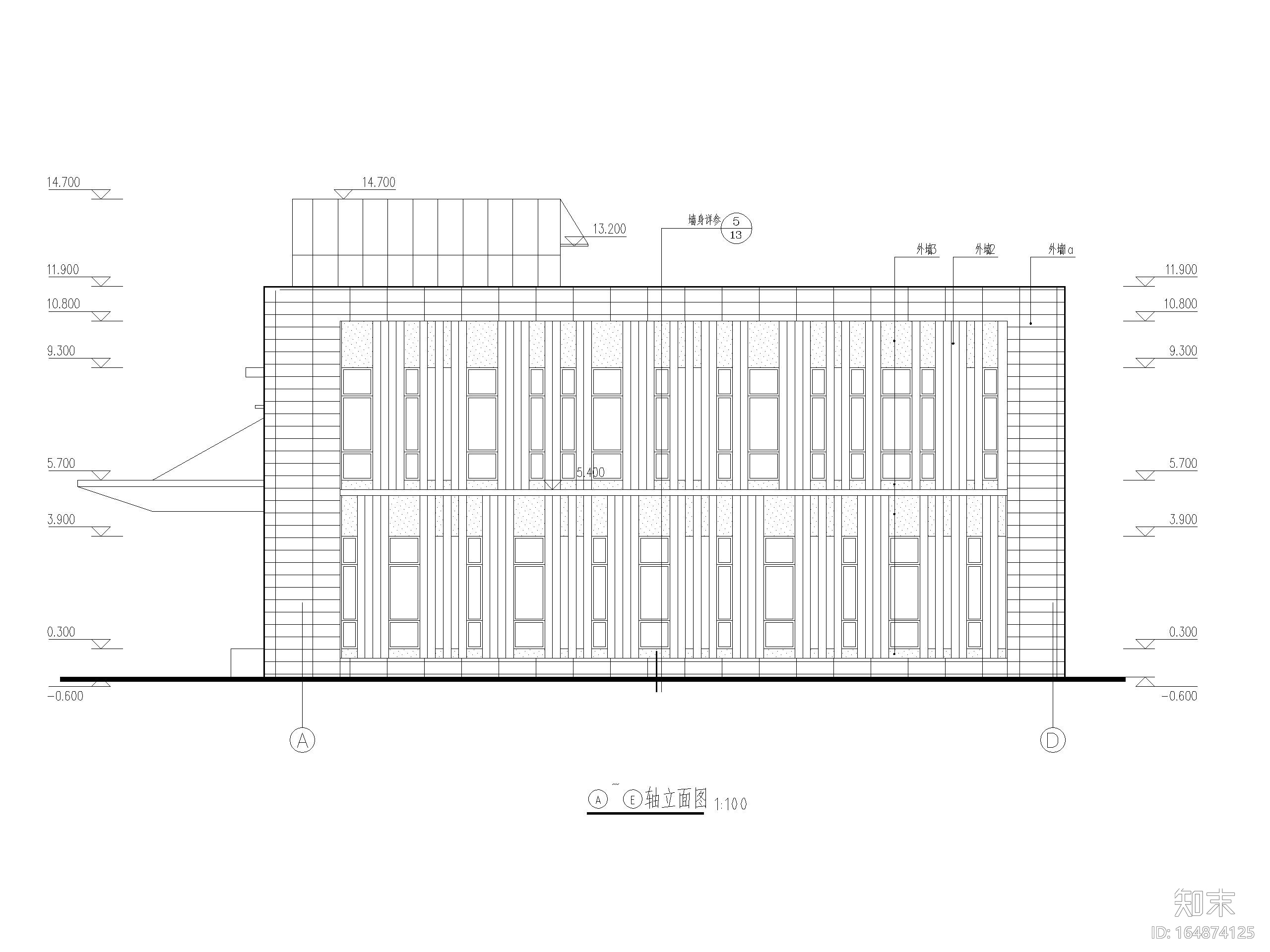 [福建]二层框架结构展示馆建筑施工图cad施工图下载【ID:164874125】