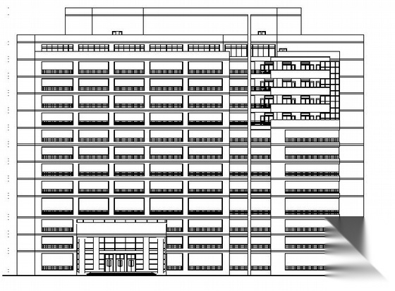 乐山市十三层武警医院住院楼建筑方案图施工图下载【ID:151592173】