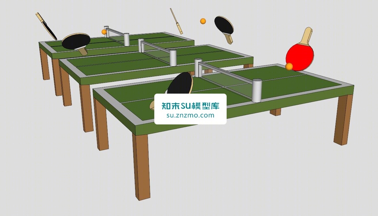 桌台乒乓球SU模型下载【ID:148485149】