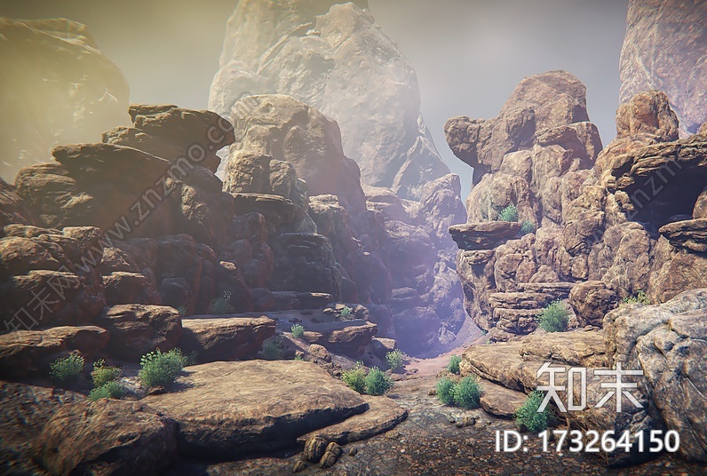 现代西部旷野石头CG模型下载【ID:173264150】