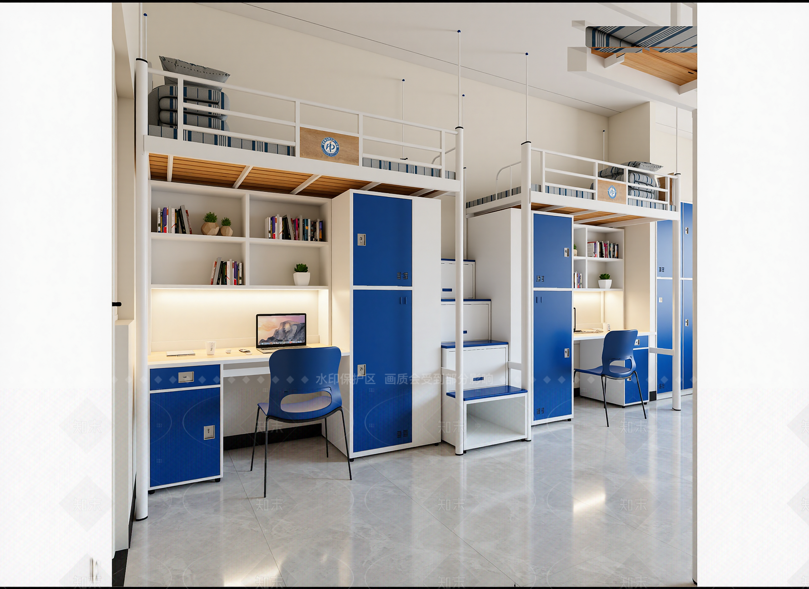 现代宿舍3D模型下载【ID:1214578341】