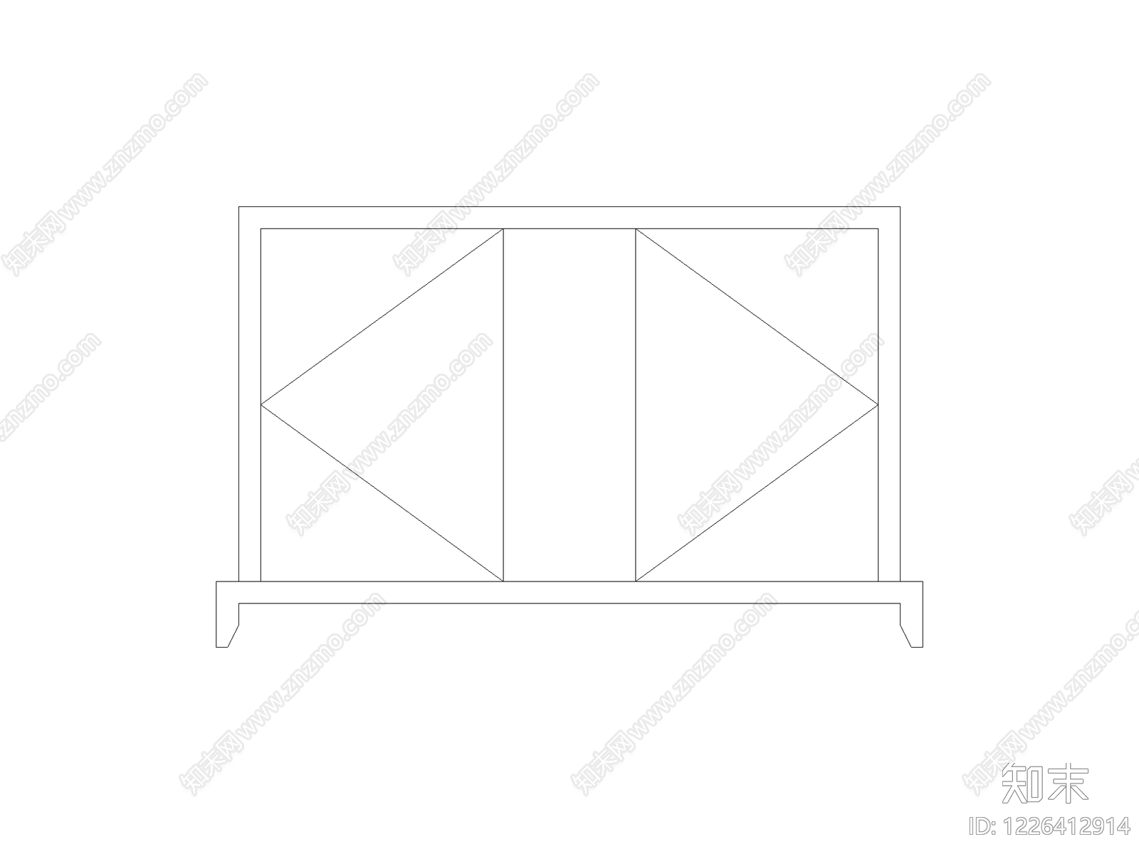 柜子平立面cad施工图下载【ID:1226412914】