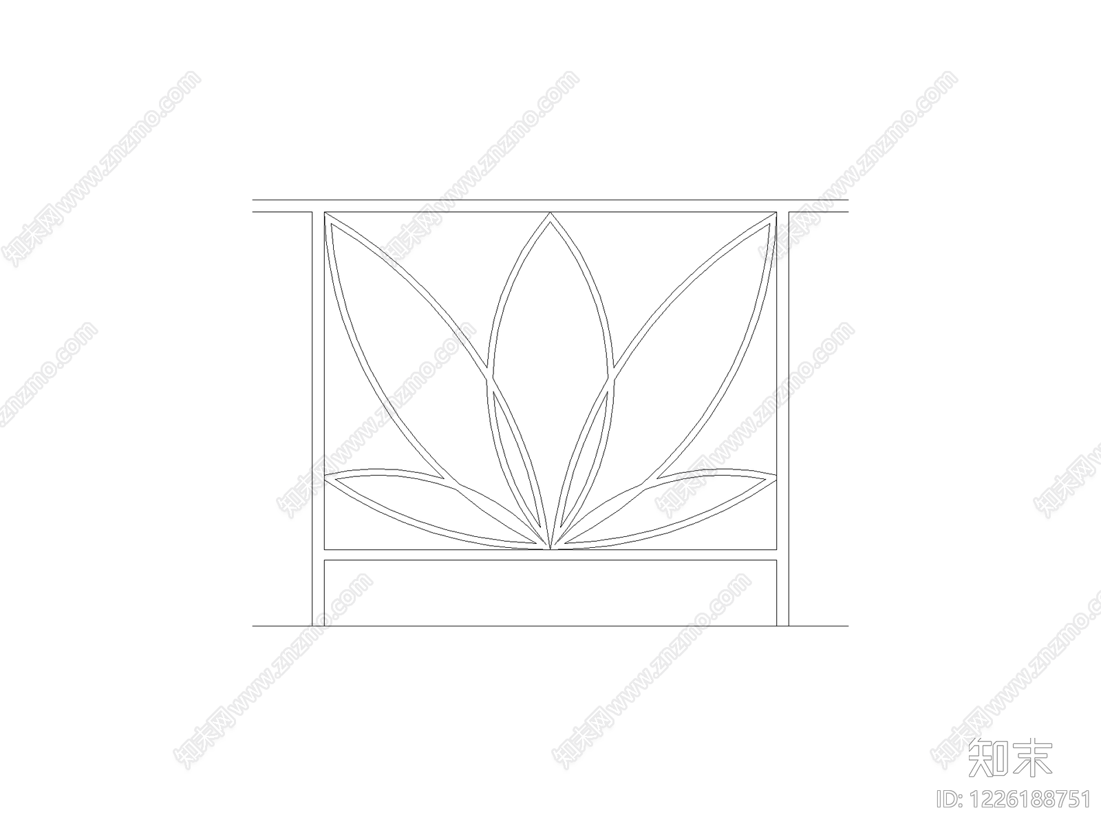格栅装饰构件CAD图纸