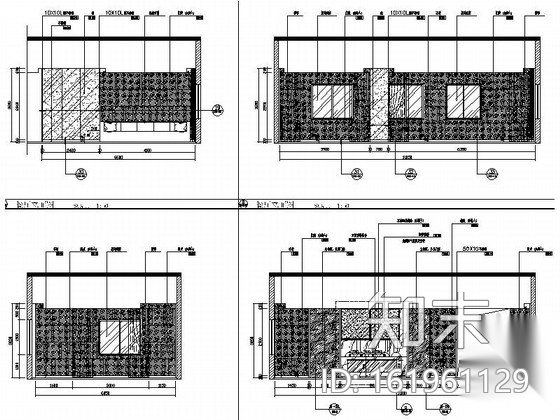 [重庆]四星级现代简约酒店餐厅室内装修施工图cad施工图下载【ID:161961129】