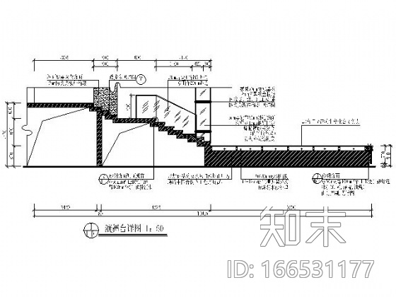 [厦门]豪华夜总会演艺大厅施工图cad施工图下载【ID:166531177】