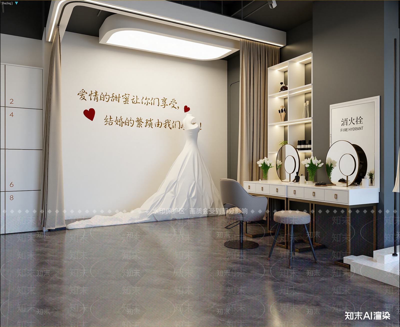 现代服装展厅3D模型下载【ID:1215003220】