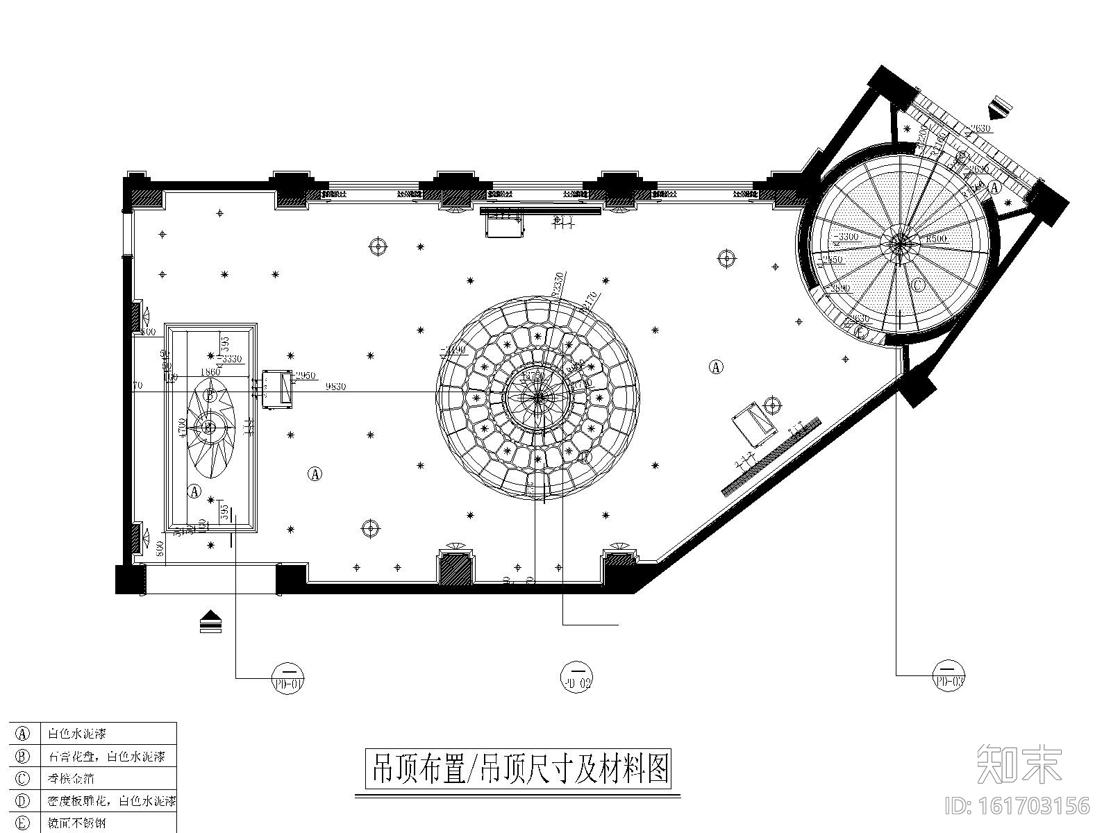 [福州]东方名城第五区售楼部内装施工图cad施工图下载【ID:161703156】