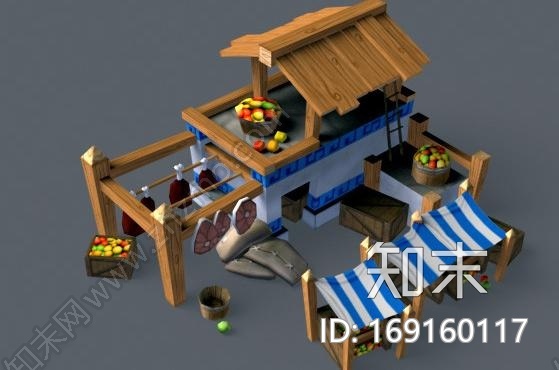 Q版海边小屋1CG模型下载【ID:169160117】