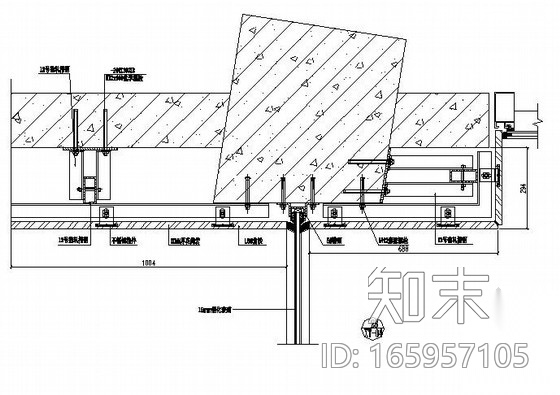 铝单板幕墙雨篷节点图施工图下载【ID:165957105】