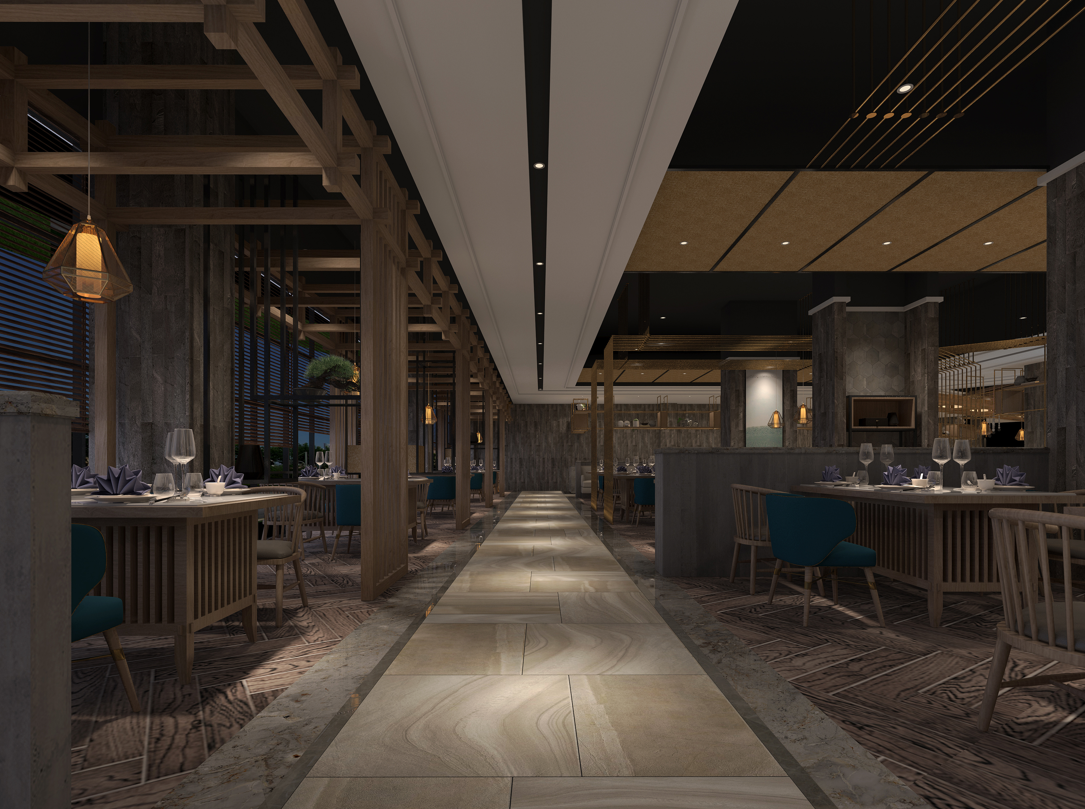 福建泉州新中式餐饮空间施工图cad施工图下载【ID:1131206411】