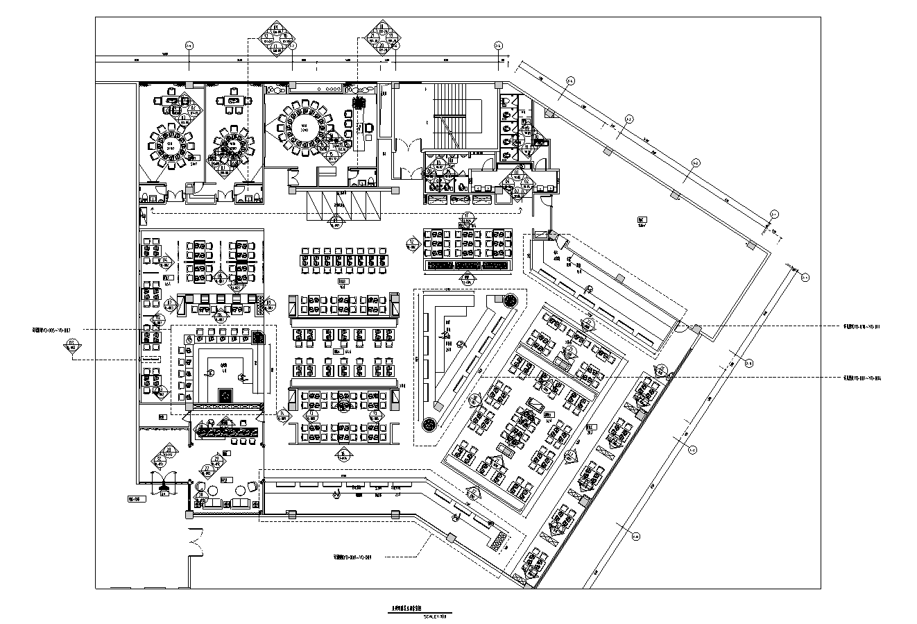 福建泉州新中式餐饮空间施工图cad施工图下载【ID:1131206411】