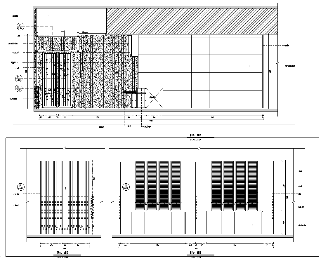 福建泉州新中式餐饮空间施工图cad施工图下载【ID:1131206411】