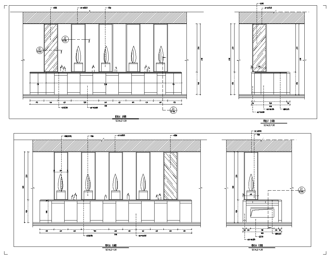 福建泉州新中式餐饮空间施工图cad施工图下载【ID:1131206411】