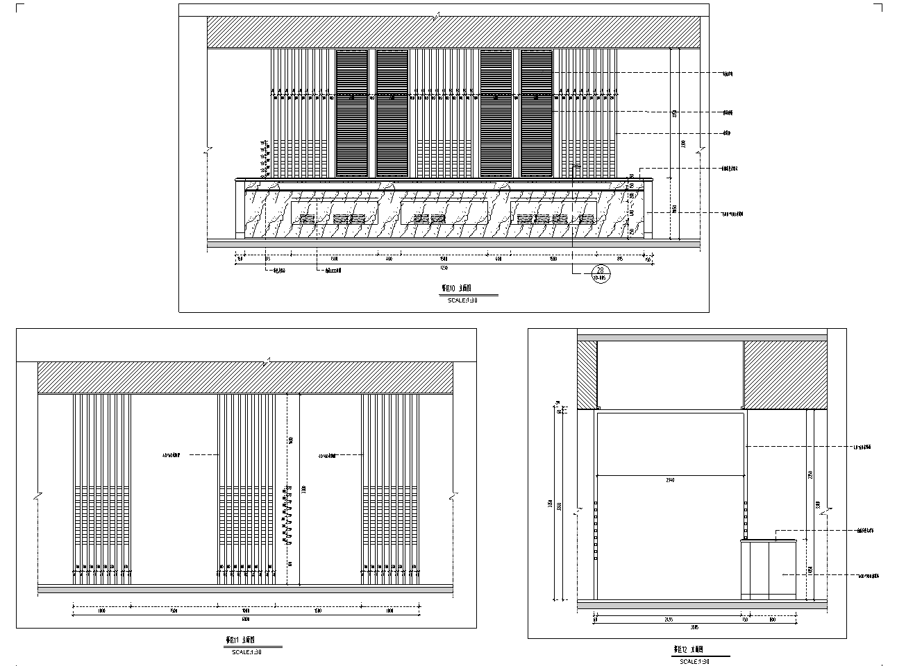 福建泉州新中式餐饮空间施工图cad施工图下载【ID:1131206411】