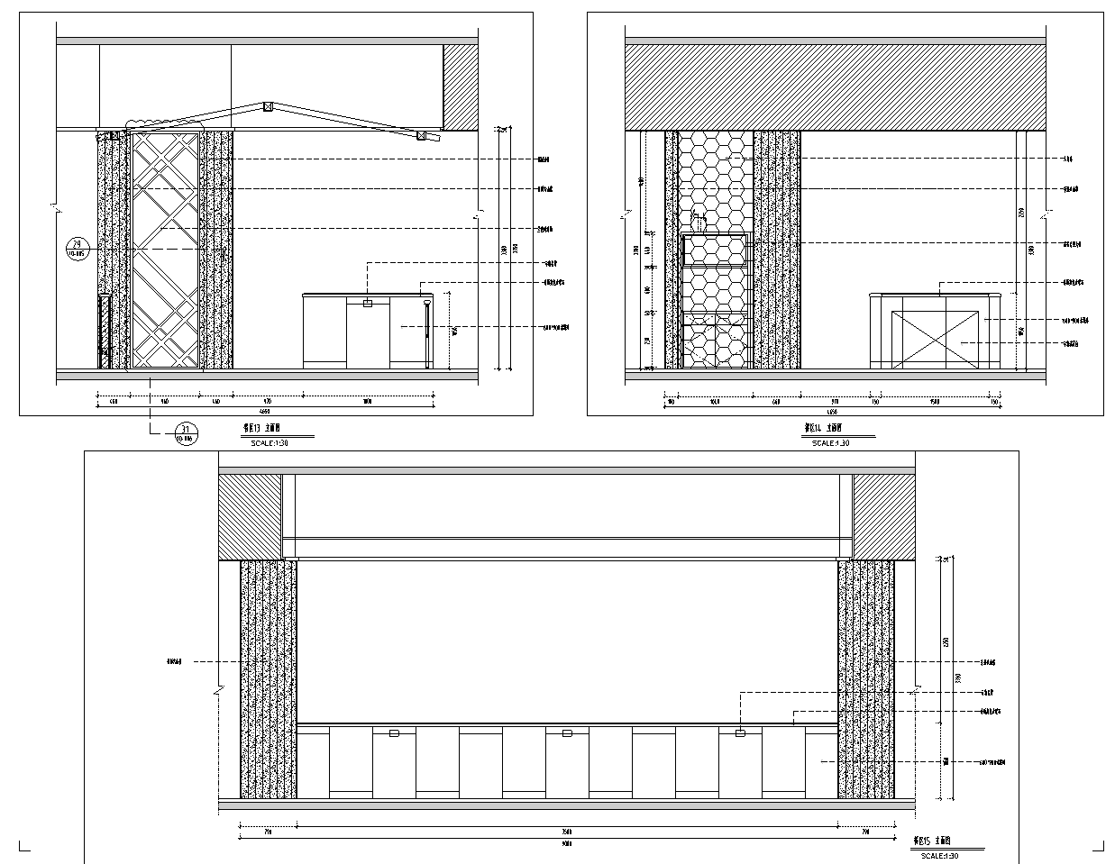 福建泉州新中式餐饮空间施工图cad施工图下载【ID:1131206411】