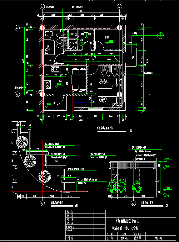 二层别墅山水怡人建筑设计（包含CAD）施工图下载【ID:149870107】