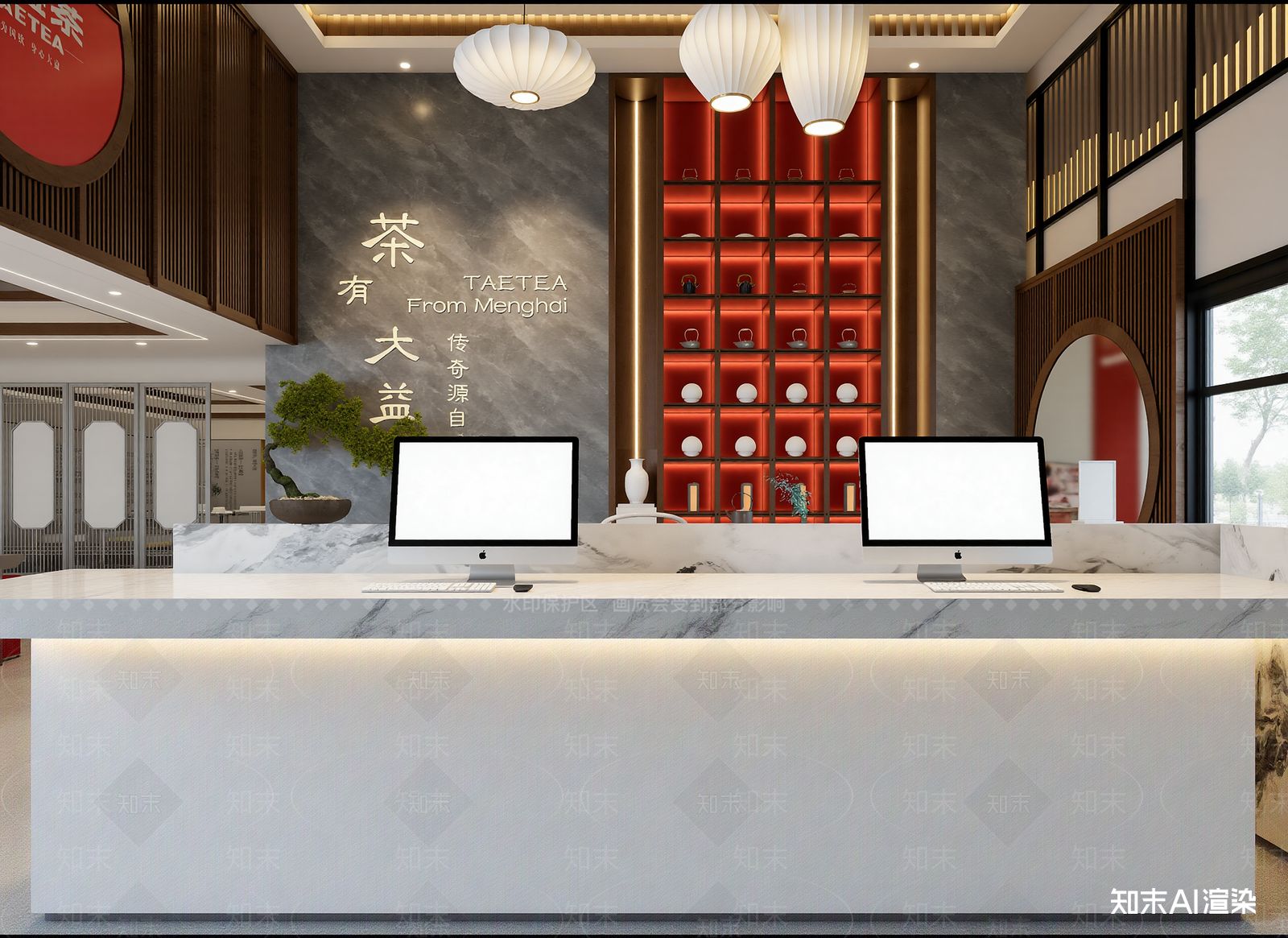 新中式茶馆3D模型下载【ID:1214313518】