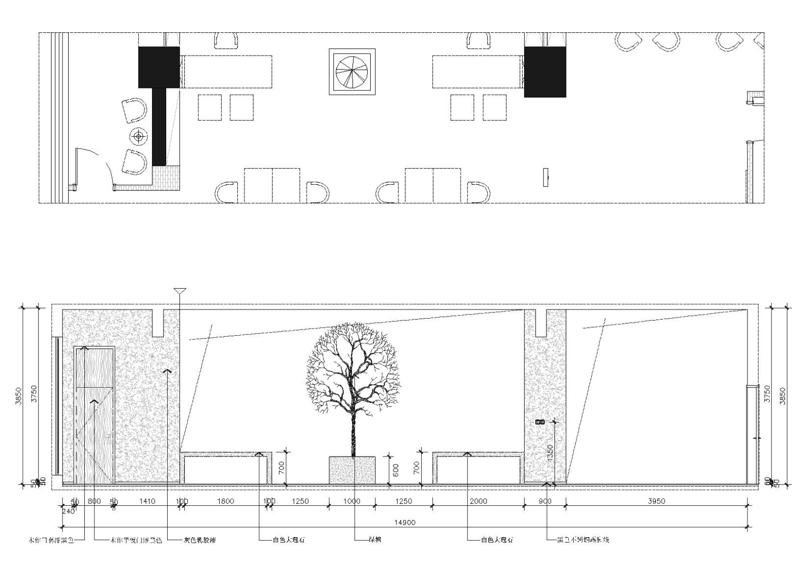 [杭州]281㎡现代装饰公司办公空间施工图cad施工图下载【ID:160418111】