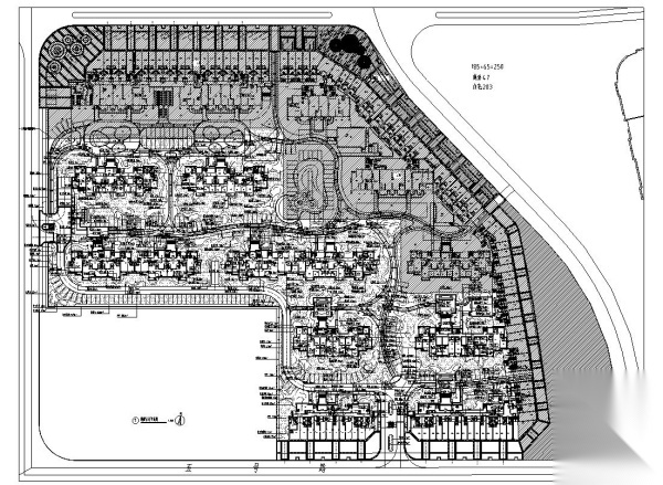 [福建]酒店式公寓高层居住小区景观设计施工图cad施工图下载【ID:161071193】