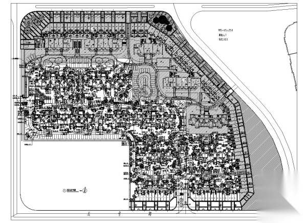 [福建]酒店式公寓高层居住小区景观设计施工图cad施工图下载【ID:161071193】