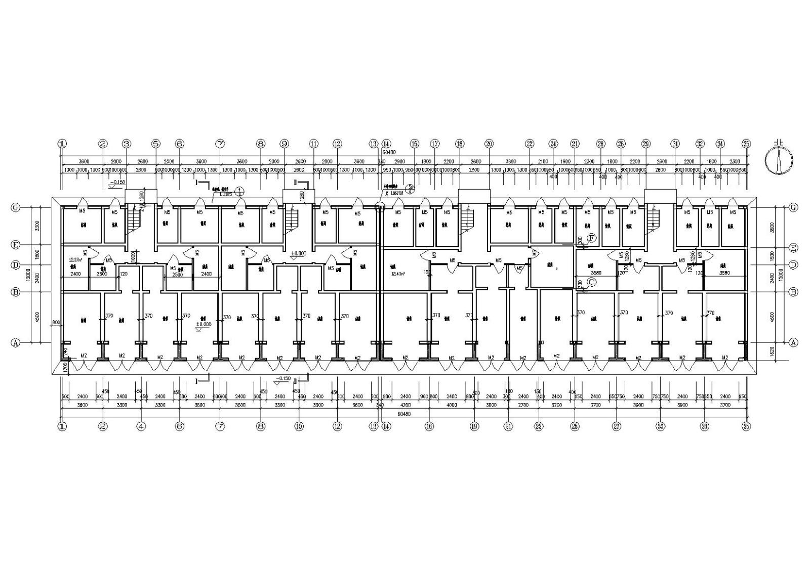 多层舒适三室一厅户型阁楼宿舍楼建筑施工图施工图下载【ID:149860160】