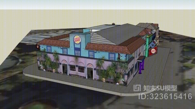 汉堡王食品中心SU模型下载【ID:323615416】