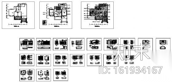 住宅设计成套图纸cad施工图下载【ID:161934167】