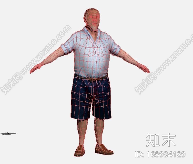 休闲装大叔CG模型下载【ID:168934129】