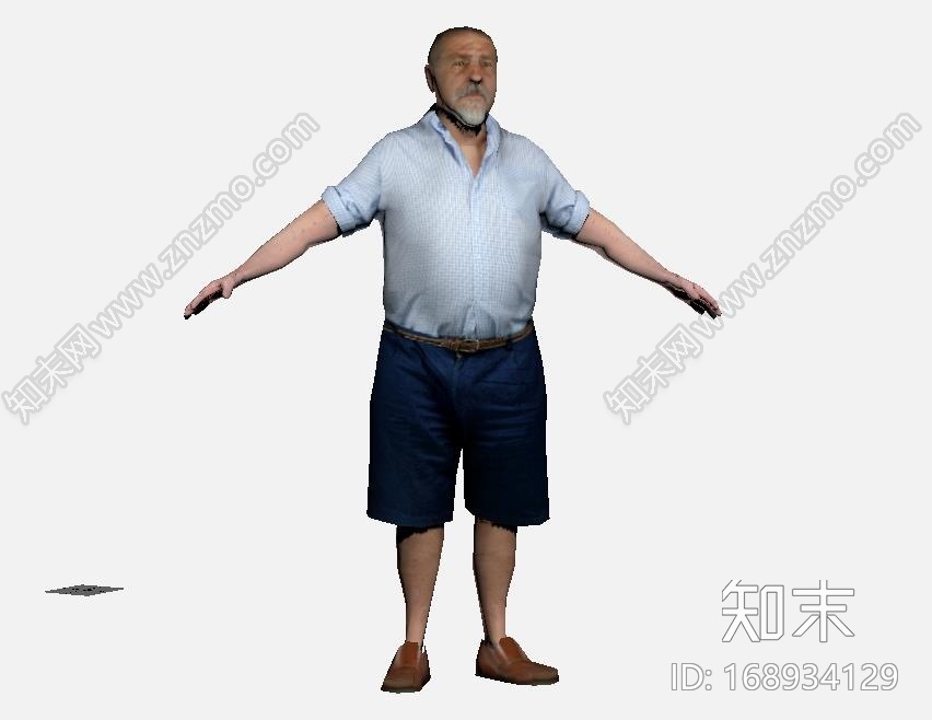 休闲装大叔CG模型下载【ID:168934129】