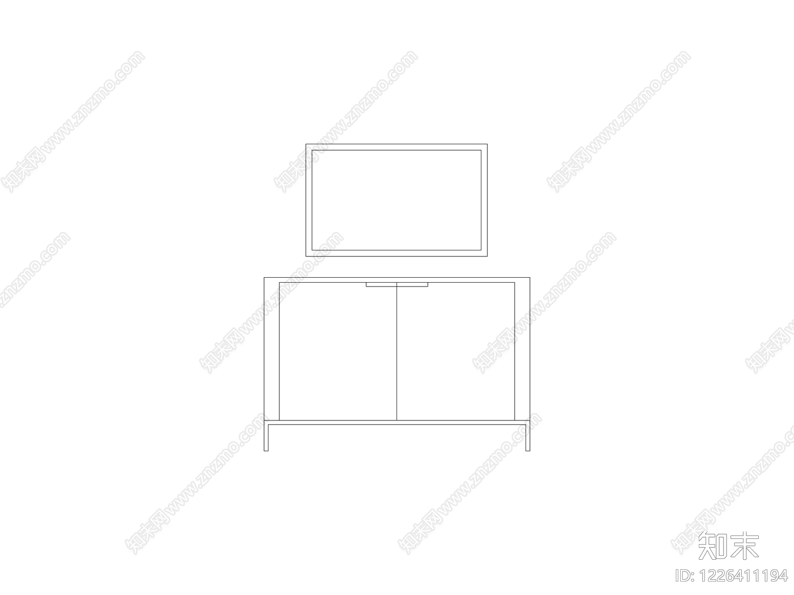 柜子平立面cad施工图下载【ID:1226411194】