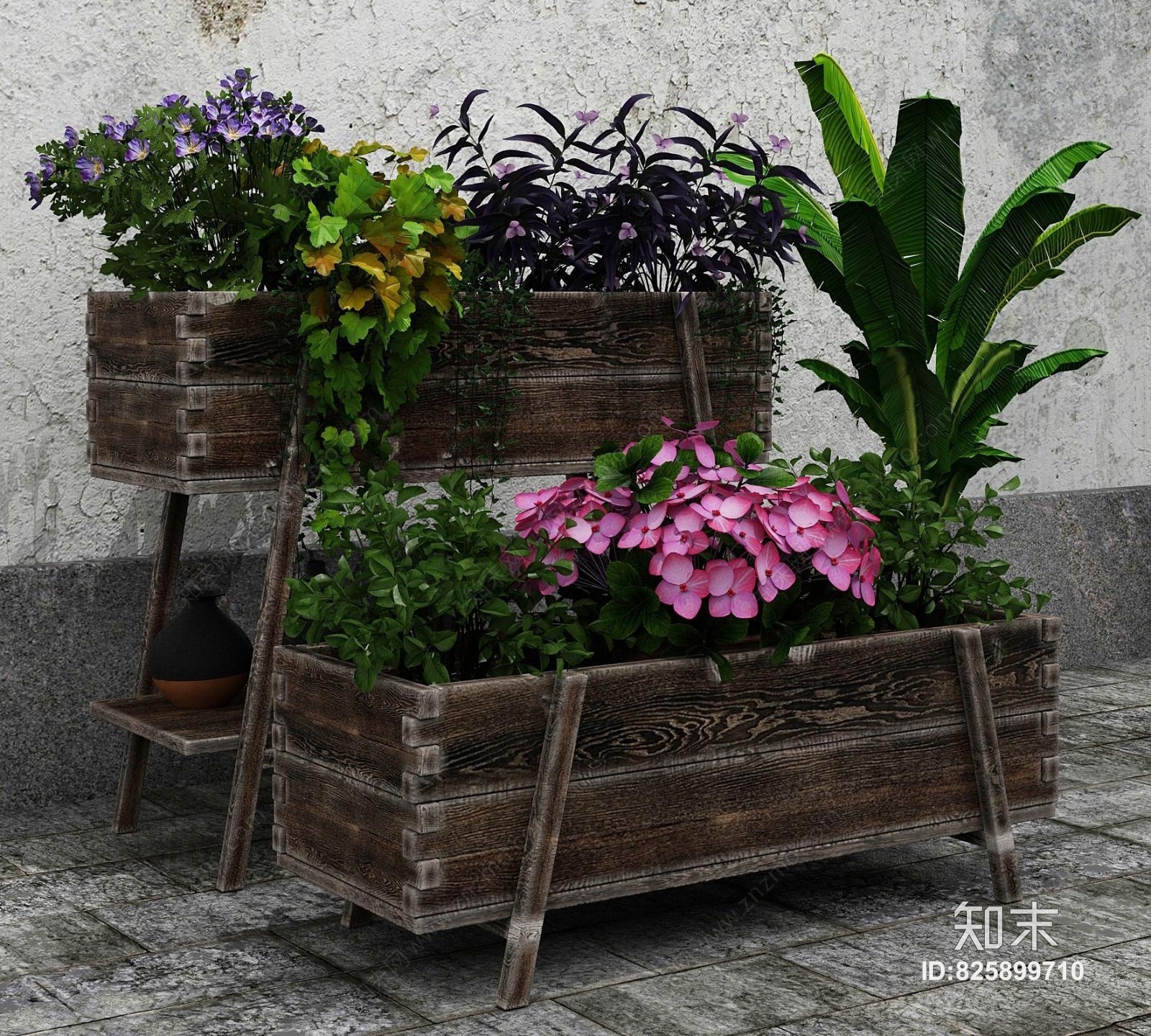 现代花箱3D模型下载【ID:825899710】