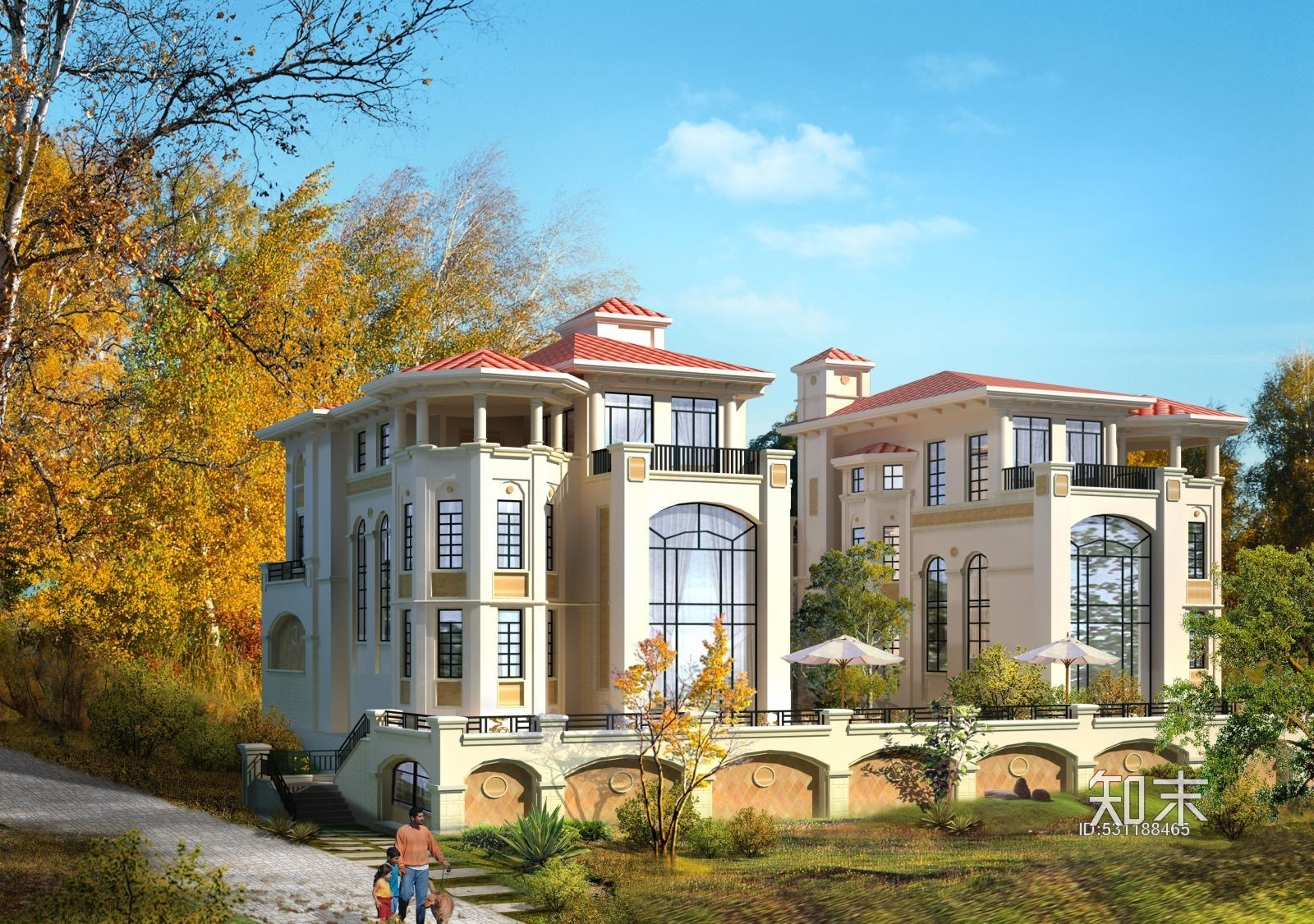 家装别墅施工图下载【ID:531188465】