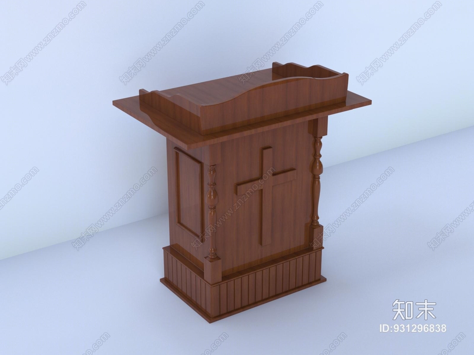 简欧教堂演讲台3D模型下载【ID:931296838】