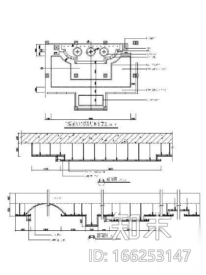 酒店前厅吊顶详图cad施工图下载【ID:166253147】