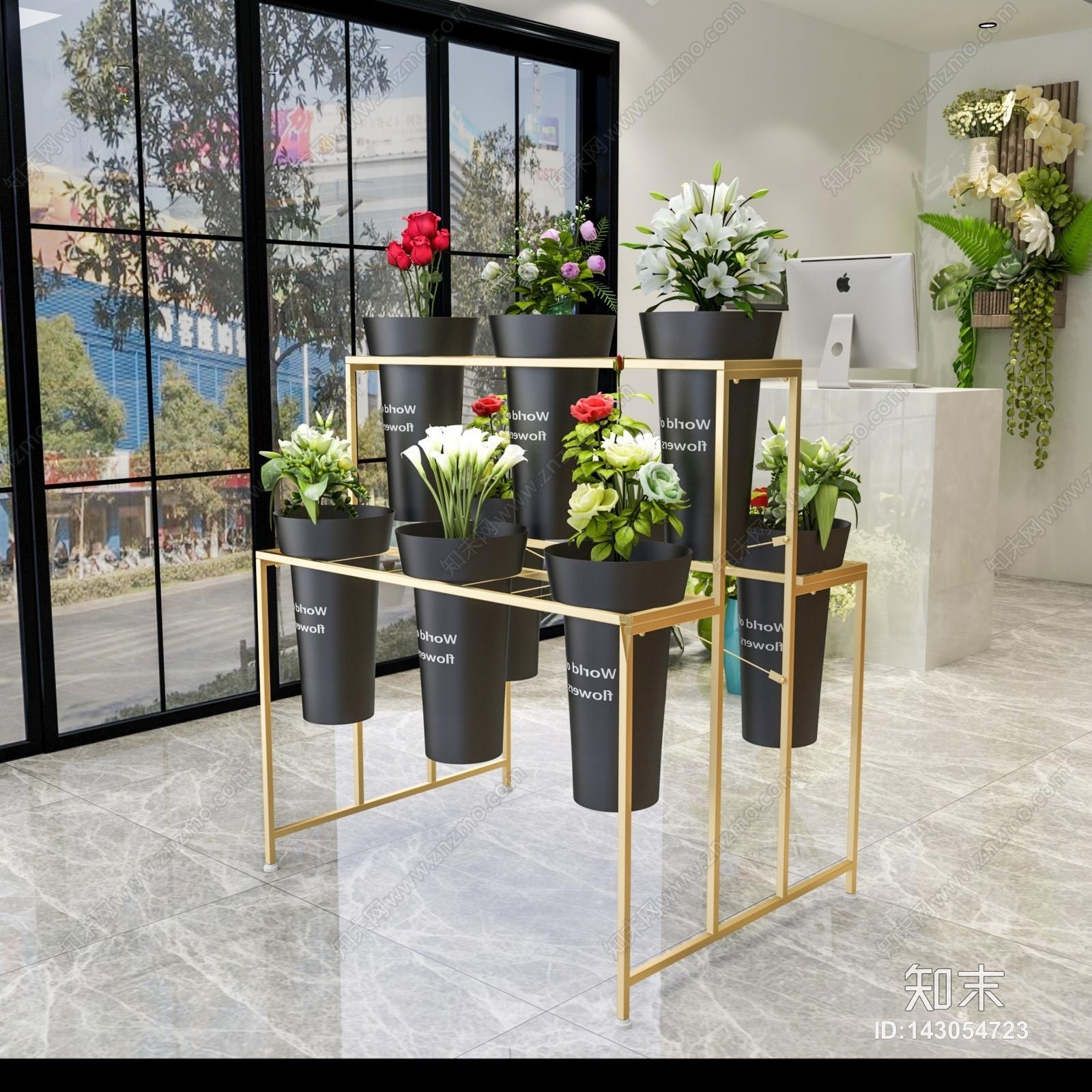 现代花店3D模型下载【ID:143054723】