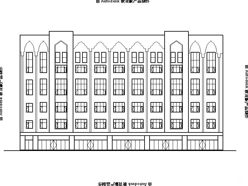 [宁夏]五层石材外墙商业综合楼建筑施工图施工图下载【ID:151454166】