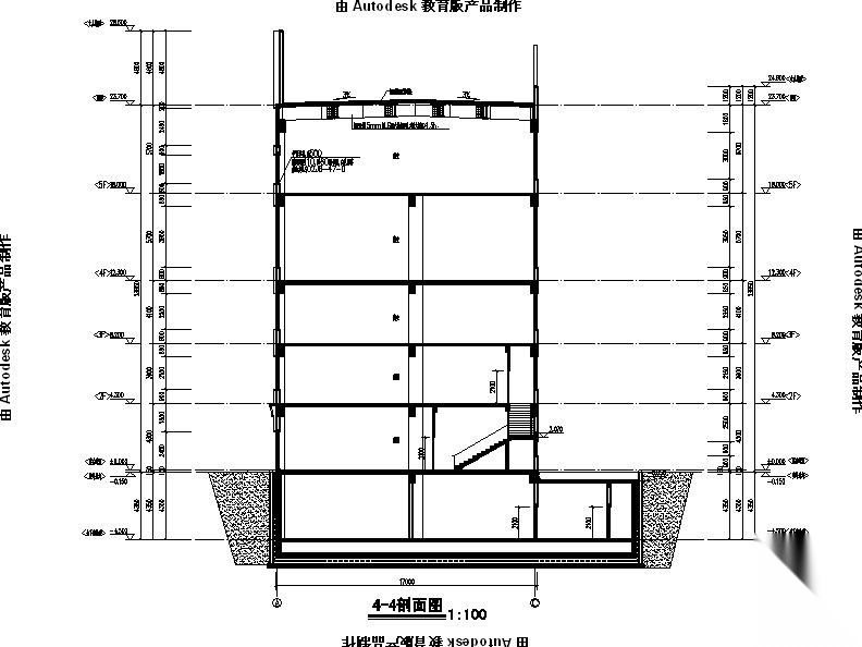 [宁夏]五层石材外墙商业综合楼建筑施工图施工图下载【ID:151454166】