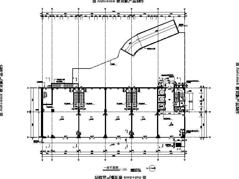 [宁夏]五层石材外墙商业综合楼建筑施工图施工图下载【ID:151454166】