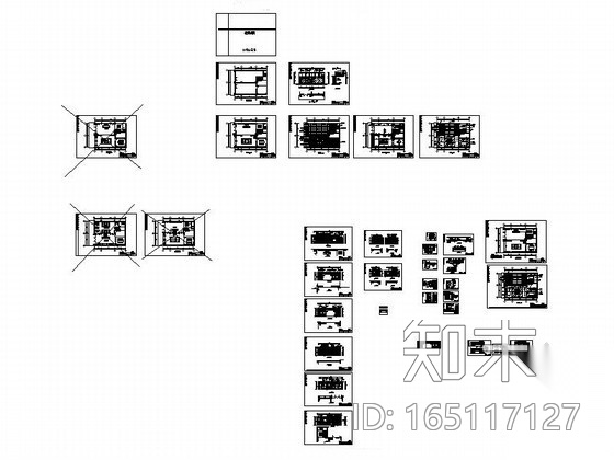 156㎡中式空调专卖店面室内装修图cad施工图下载【ID:165117127】