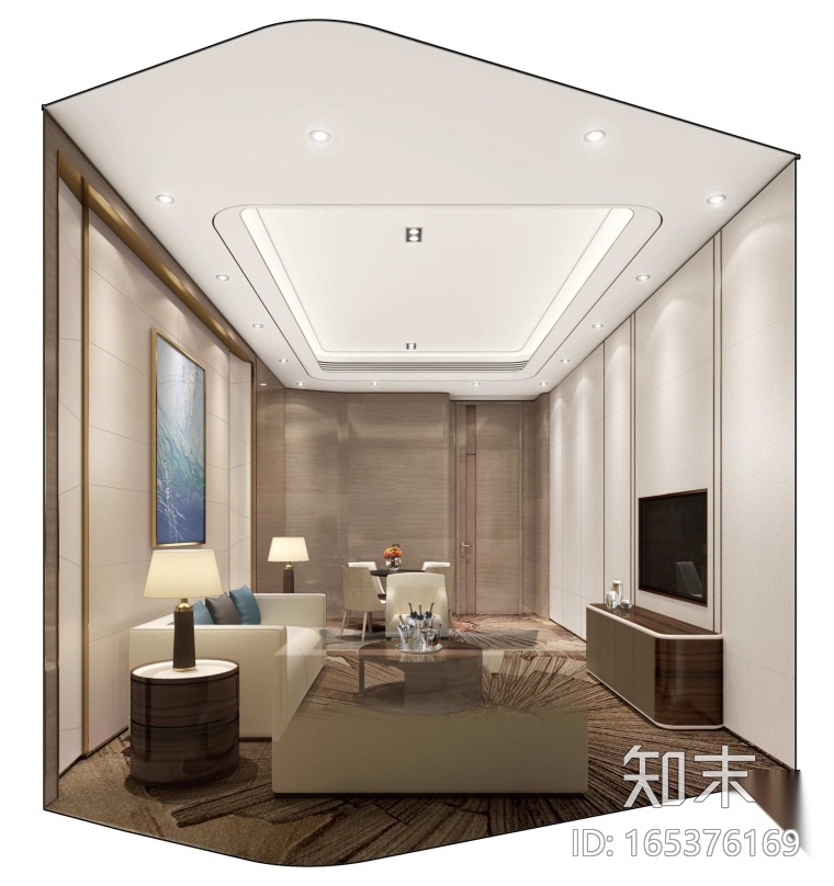 [广东]梁志天珠海华发·峰景湾销售中心CAD施工图cad施工图下载【ID:165376169】