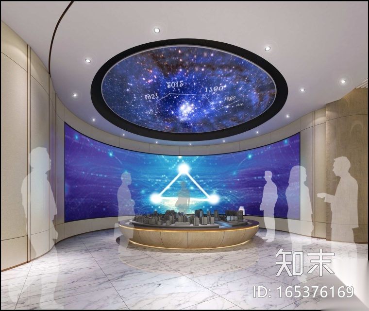 [广东]梁志天珠海华发·峰景湾销售中心CAD施工图cad施工图下载【ID:165376169】