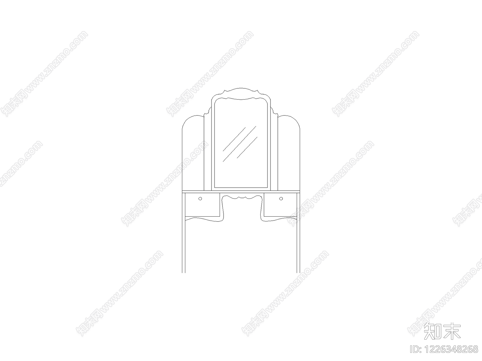 现代桌子CAD图纸