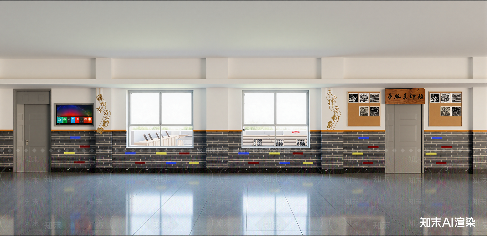 现代教室SU模型下载【ID:1215984365】