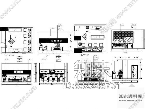 图块/节点网吧包厢立面图施工图下载【ID:832245731】