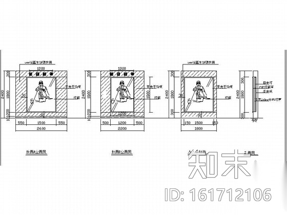 精品现代风格服装专卖店室内装修施工图（含效果图）cad施工图下载【ID:161711192】