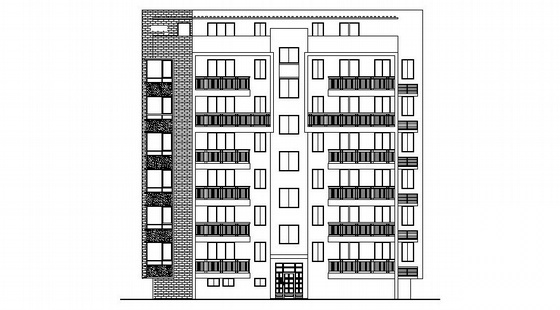 某六层住宅商住楼建筑施工图cad施工图下载【ID:165394148】